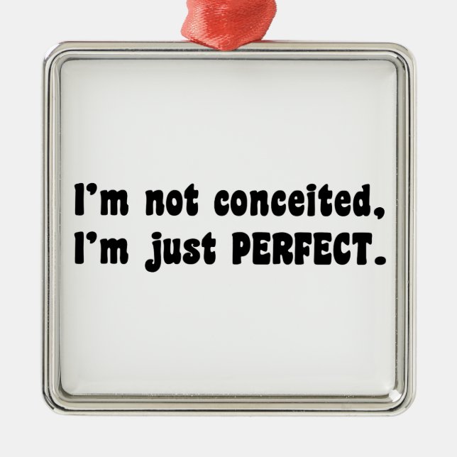 I'm Not Conceited, i'm Just Perfect Silbernes Ornament (Vorne)