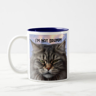 "I'm Not Grumpy" Cat-Tasse mit sarkastischer Desig Zweifarbige Tasse