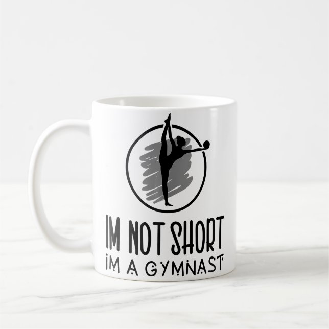 Im Not Short Im A Gymnast Cheerleading Kaffeetasse (Links)