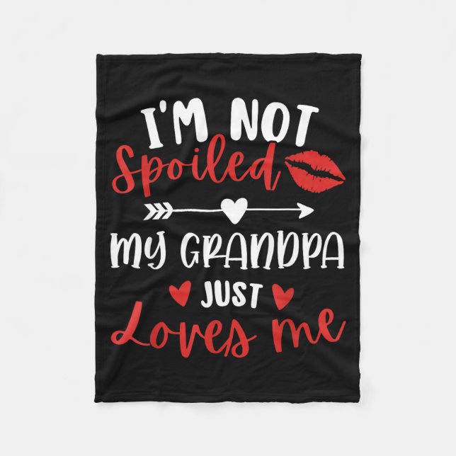 I'm Not Siled My Grandpa Loves Me Family Reunion M Fleecedecke (Vorderseite)