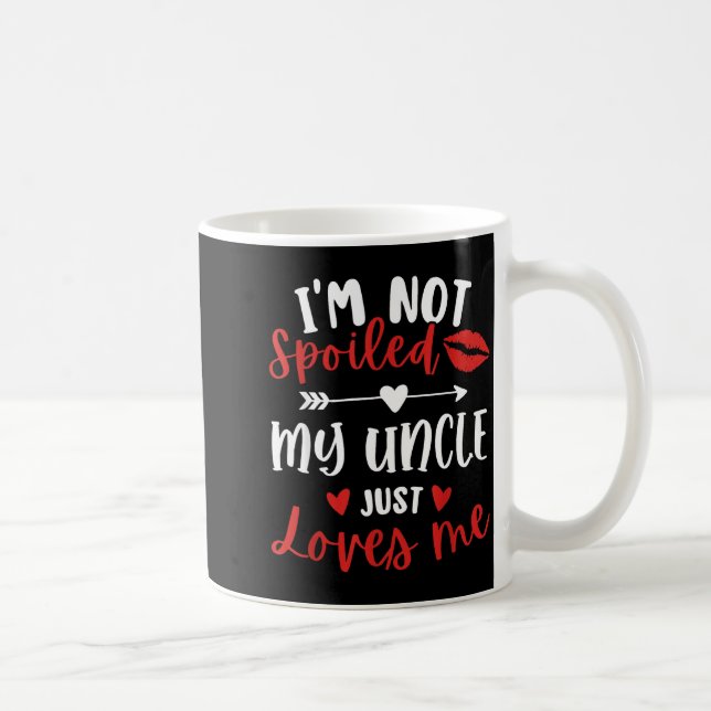 I'm Not Siled My Uncle Loves Me Nephew Niece Match Kaffeetasse (Rechts)