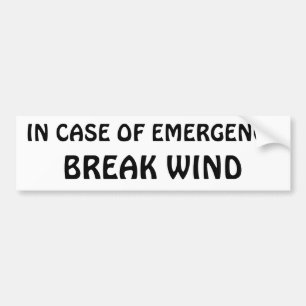 Im Notfall - Bruch-Wind Autoaufkleber