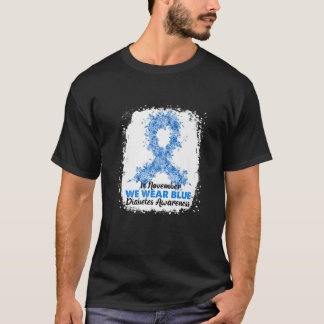 Im November gebluckt, tragen wir blaue Diabetes Aw T-Shirt