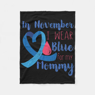 Im November T1d Awareness Ribbon Blue für Mommy Di Fleecedecke