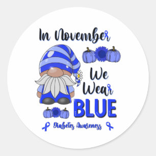 Im November tragen wir Blau: Das Bewusstsein für d Runder Aufkleber