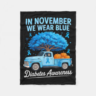 Im November tragen wir blaue Bänder für Diabetes Fleecedecke