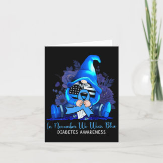 Im November tragen wir blaue Gnome Diabetes-Bewuss Karte
