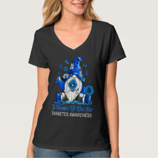 Im November tragen wir blaue Gnome Gnomies Diabete T-Shirt