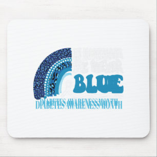 Im November tragen wir Blaue Regenbogendiabetes-Aw Mousepad