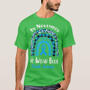 Im November tragen wir Blaue Regenbogendiabetes-Aw T-Shirt