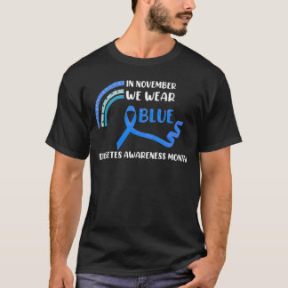 Im November tragen wir Blaue Regenbogendiabetes-Aw T-Shirt