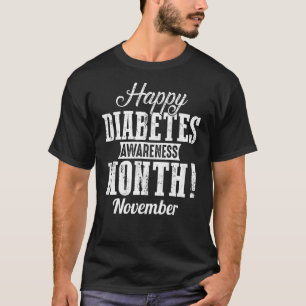 Im November tragen wir blaue Schmetterlinge Diabet T-Shirt