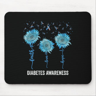 Im November tragen wir blaue Sonnenblumen Diabetes Mousepad