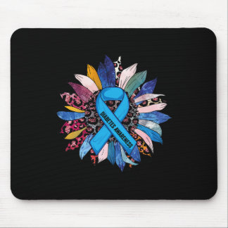 Im November tragen wir blaue Sonnenblumen Diabetes Mousepad