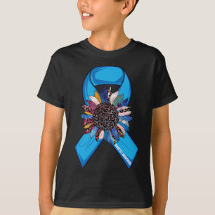 Im November tragen wir blaue Sonnenblumen Diabetes T-Shirt