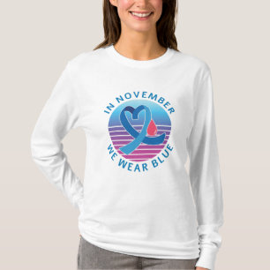 Im November tragen wir Blauen Diabetes Bewusstsein T-Shirt