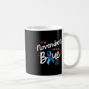 Im November tragen wir blauen Diabetiker Diabetes Kaffeetasse