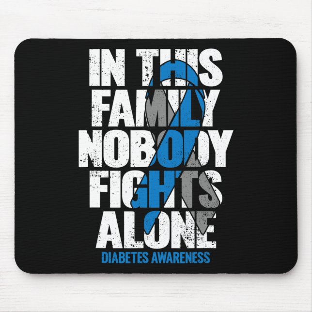 Im November tragen wir blauen T1D T2D Diabetes. Mousepad (Vorne)