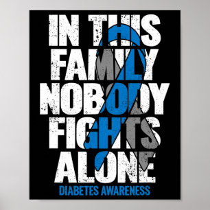 Im November tragen wir blauen T1D T2D Diabetes. Poster
