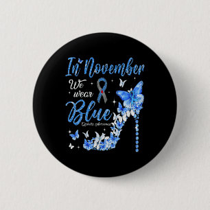 Im November tragen wir Blauer Diabetes-Butter Button