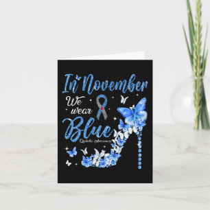 Im November tragen wir Blauer Diabetes-Butter Karte