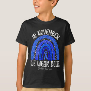 Im November tragen wir Blauer Diabetes Rainbo T-Shirt