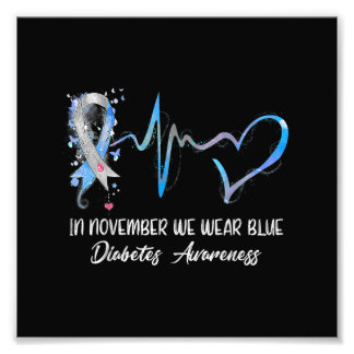 Im November tragen wir Blauer Diabetes-Sensibilisi Fotodruck