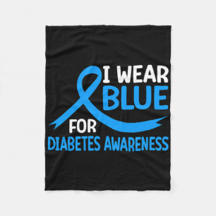 Im November tragen wir blaues Diabetes Awareness B Fleecedecke