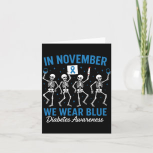 Im November tragen wir blaues Skelett Diabetes-Bew Karte
