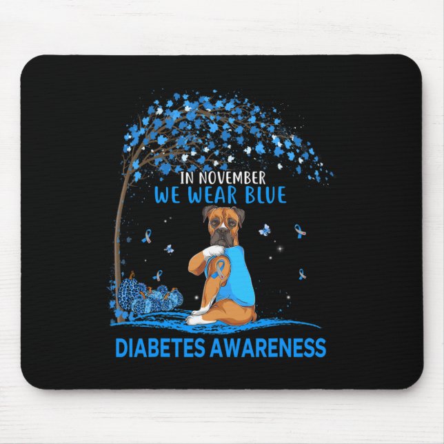 Im November tragen wir Blue Boxer Tattoo Dog Diabe Mousepad (Vorne)