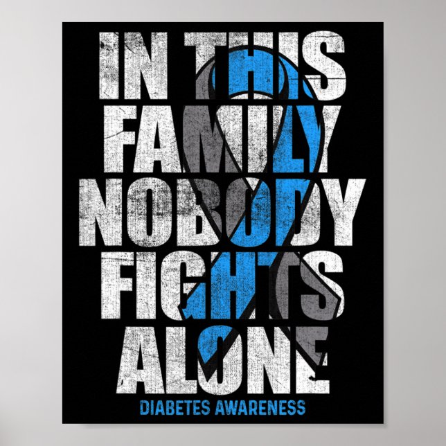 Im November tragen wir Blue T1d T2d Diabetes Poster (Vorne)