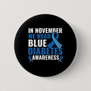 Im November tragen wir das Bewusstsein für Blaue D Button