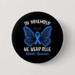 Im November tragen wir das Bewusstsein für Blaue D Button