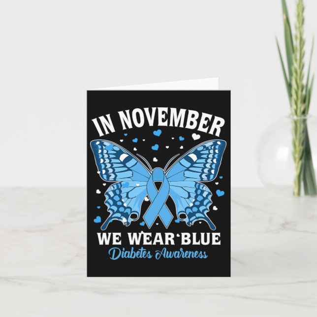 Im November tragen wir das Bewusstsein für Blaue D Karte (Vorderseite)