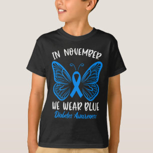 Im November tragen wir das Bewusstsein für Blaue D T-Shirt