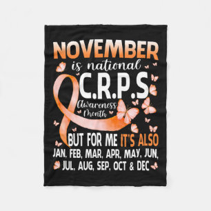 Im November tragen wir das Bewusstsein für Orange  Fleecedecke