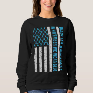 Im November tragen wir das Blaue Diabetes-Bewussts Sweatshirt