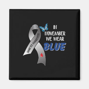 Im November tragen wir das blaue Diabetes-Sensibil Magnet
