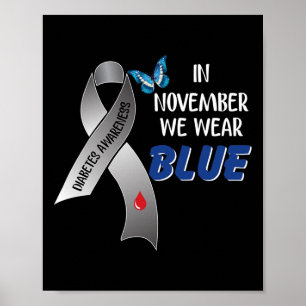 Im November tragen wir das blaue Diabetes-Sensibil Poster