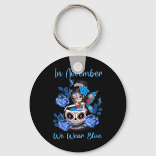 Im November tragen wir den Monat des Blauen Diabet Schlüsselanhänger