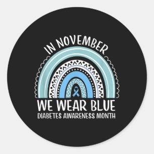 Im November tragen wir den Monat des Diabetes-Bewu Runder Aufkleber