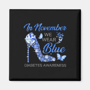 Im November tragen wir Diabetes mit blauer Ribbon- Magnet