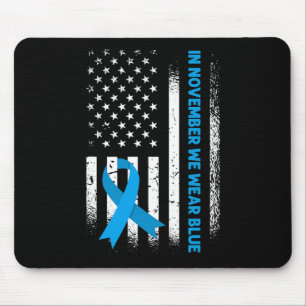 Im November tragen wir ein blaues T1D Diabetes-Bew Mousepad