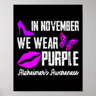 Im November tragen wir ein Lila Alzheimer-Bewussts Poster