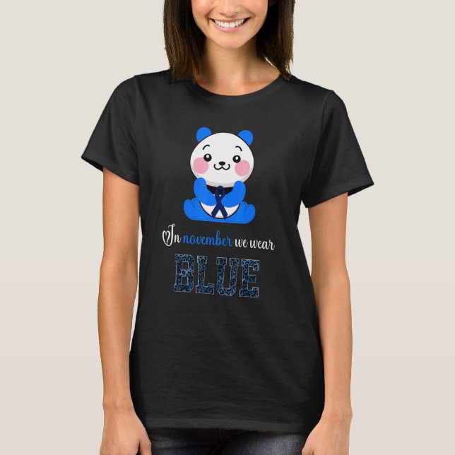 Im November tragen wir einen Blauen Diabetes-Sensi T-Shirt (Vorderseite)