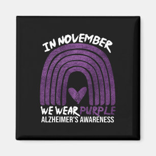 im November tragen wir lila Alzheimer-Bewusstsein Magnet