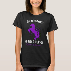 Im November tragen wir Lila Alzheimer-Bewusstsein T-Shirt