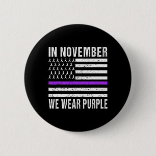 Im November tragen wir Lila Bauchspeicheldrüsenkre Button