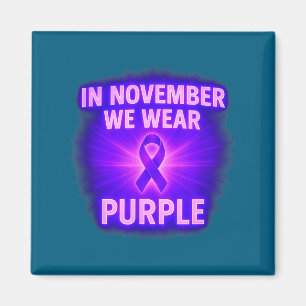 Im November tragen wir lila Elepsy-Bewusstseinsmon Magnet
