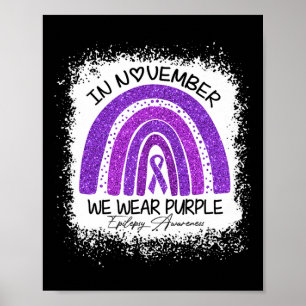 Im November tragen wir Lila Epilepsie-Bewusstsein Poster